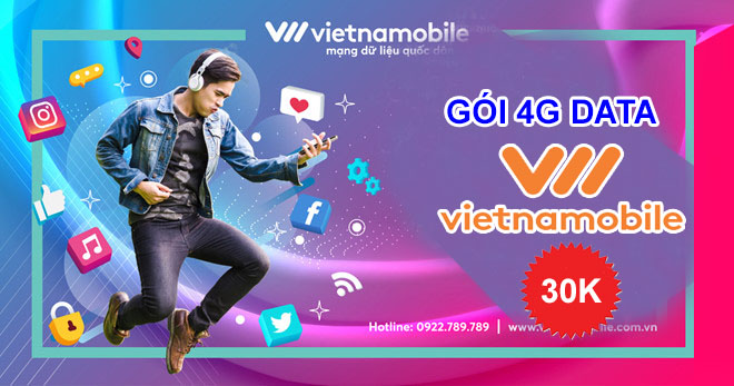 Vietnamobile đăng ký data 4G chỉ với 30K gói 4GM30