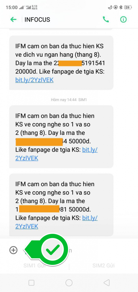 Nhận thẻ cào điện thoại miễn phí từ khảo sát Infocus online IFM Panel - Mobile Panel Vietnam