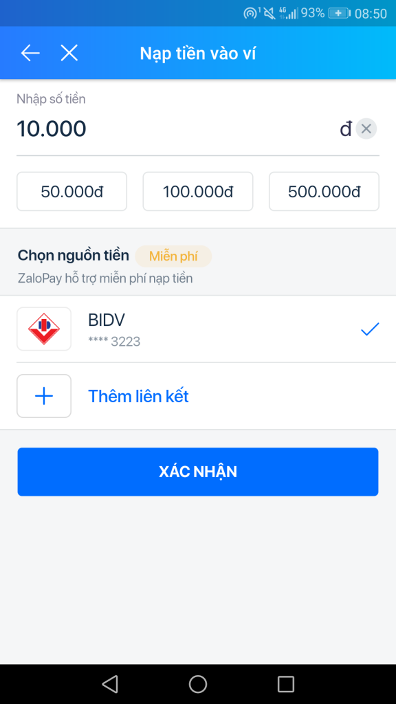 Cách nhận 50K kiếm thẻ cào miễn phí từ ZaloPay (Mới 2021) nạp tiền.