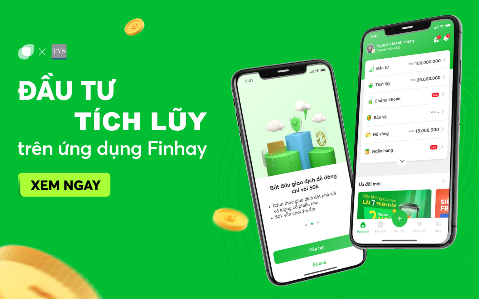Finhay app tiết kiệm tiền và đầu tư an toàn