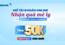 Mở tài khoản Eximbank nhận 50K miễn phí 2022 Mở tài khoản Eximbank nhận 50K miễn phí