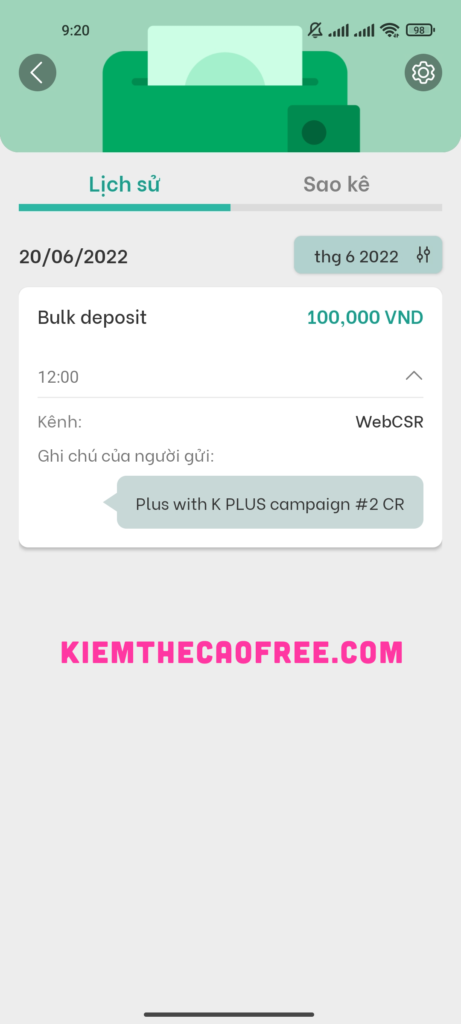 App ngân hàng đăng ký nhận tiền miễn phí KBANK