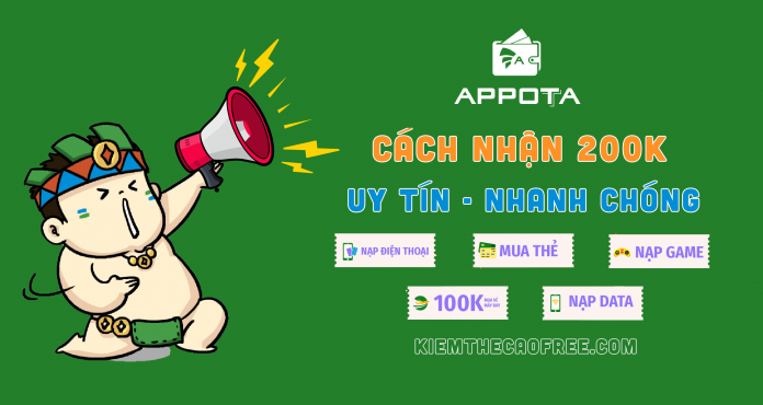 Ví appota, cách nhận 200K miễn phí từ ví Appota, ví appota kiếm tiền, mã giới thiệu appota