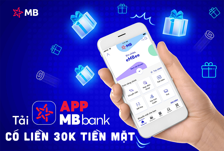 Mở tài khoản MBBank nhận tiền thưởng