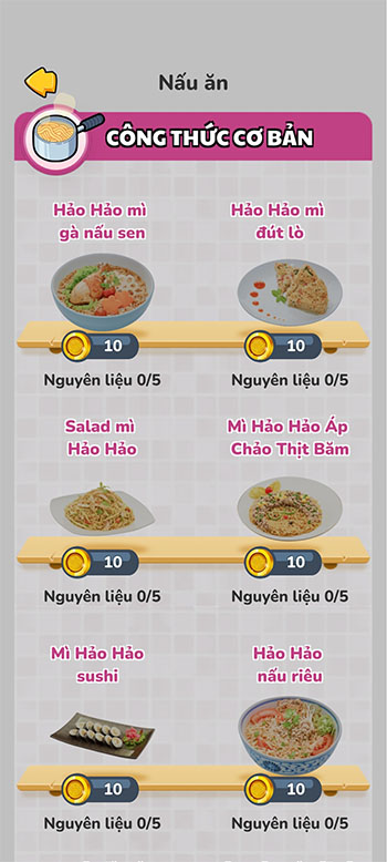 App Hảo Hảo quét mã trúng thưởng đổi quà từ game nấu ăn