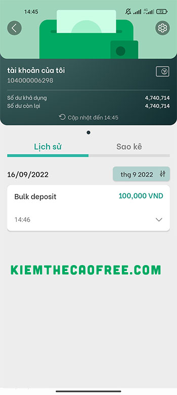 Cách nhận 500k từ thẻ ATM với KBANK