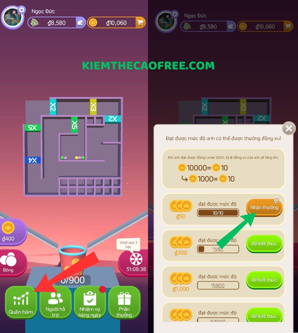 Hướng dẫn nhận xu vàng từ App Escape Maze