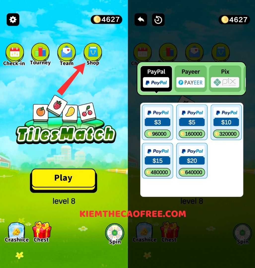 Hướng dẫn cách rút tiền từ App Tiles Master, app chơi game kiếm tiền trên điện thoại