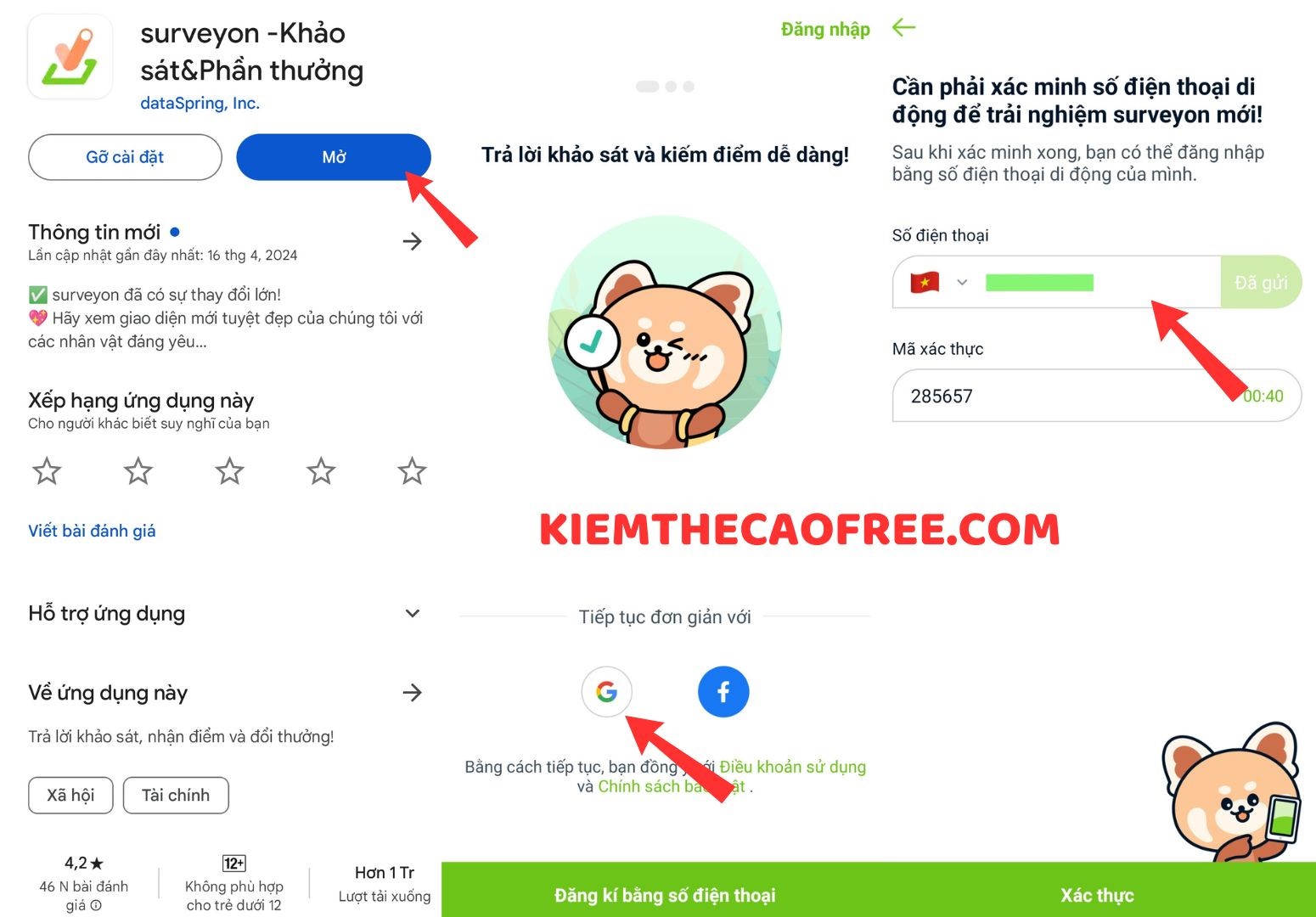 Hướng dẫn cài đặt App Surveyon