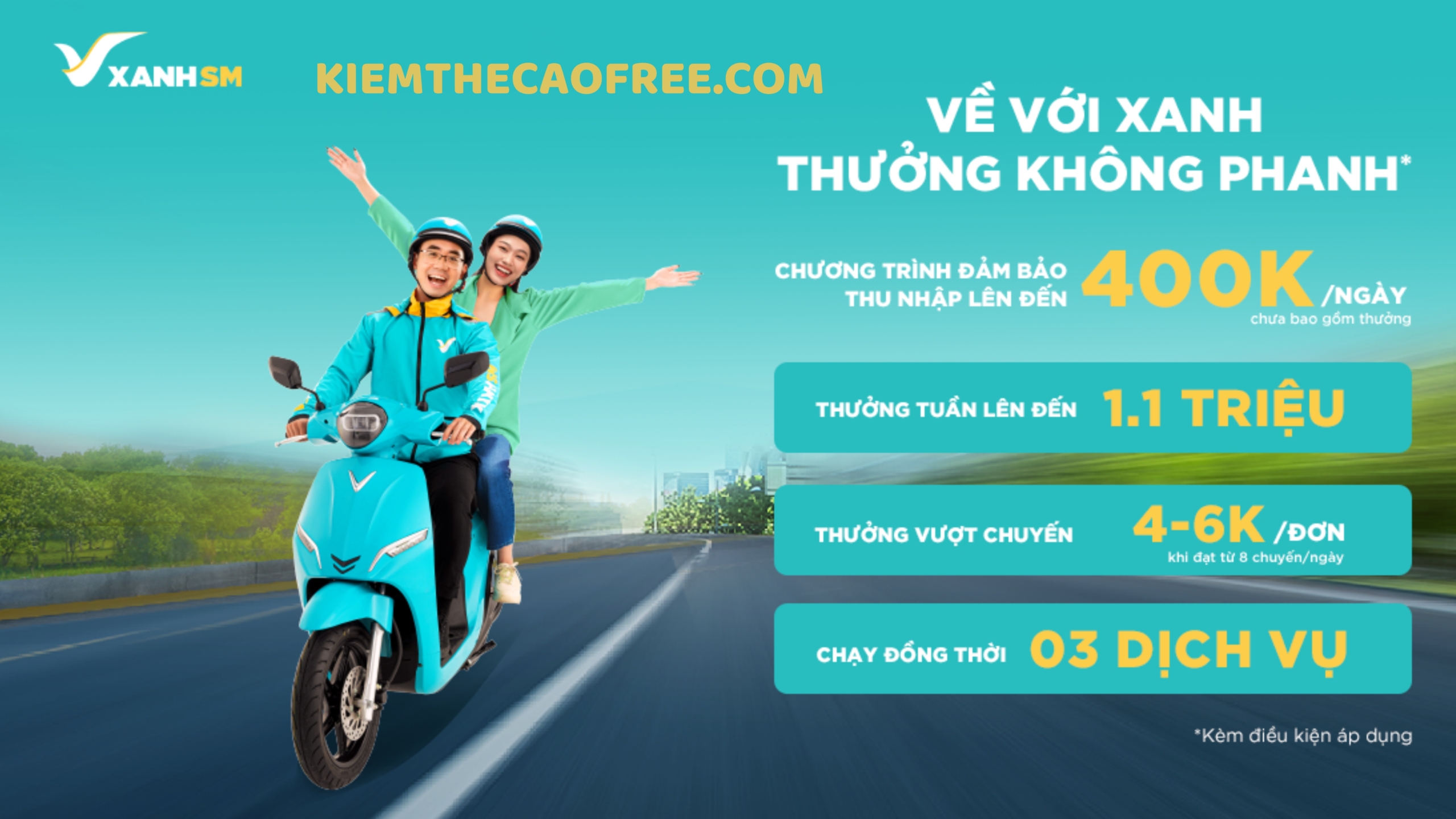 Việc làm cho sinh viên đăng ký trở thành tài xế Xanh SM Bike