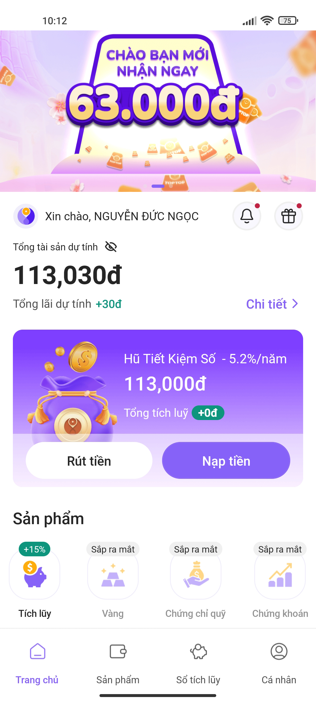 Đăng ký App TopTop nhận 63K miễn phí thành công