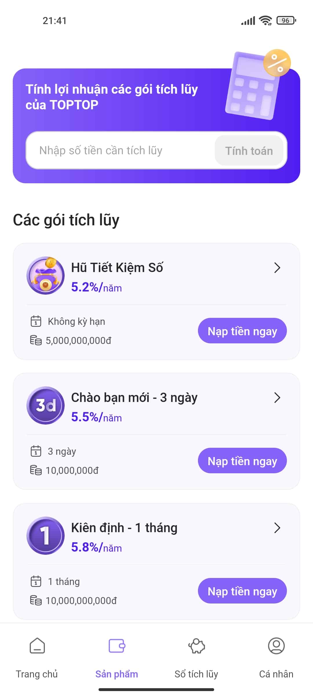 Tích lũy sau khi đăng ký tài khoản để nhận tiền từ App TopTop