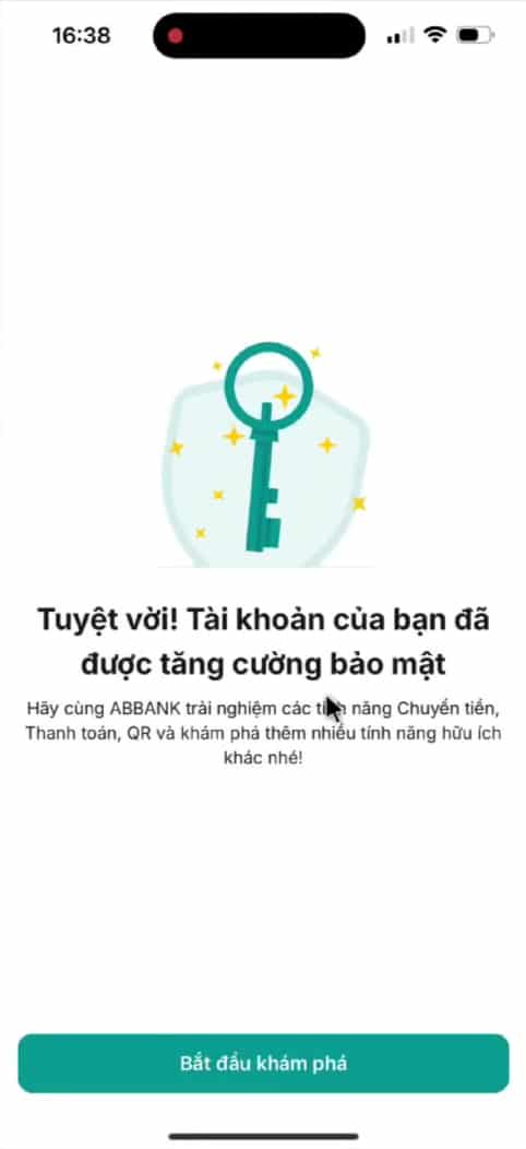 Đăng ký mở tài khoản ABBank online thành công