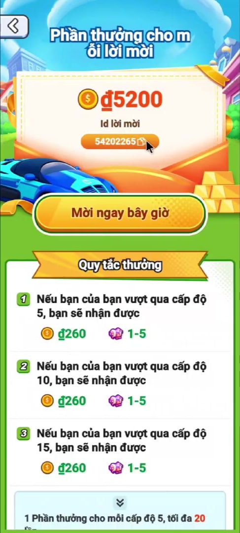 Mời bạn bè tham gia App Magic Car kiếm tiền Mời bạn bè tham gia App Magic Car kiếm tiền