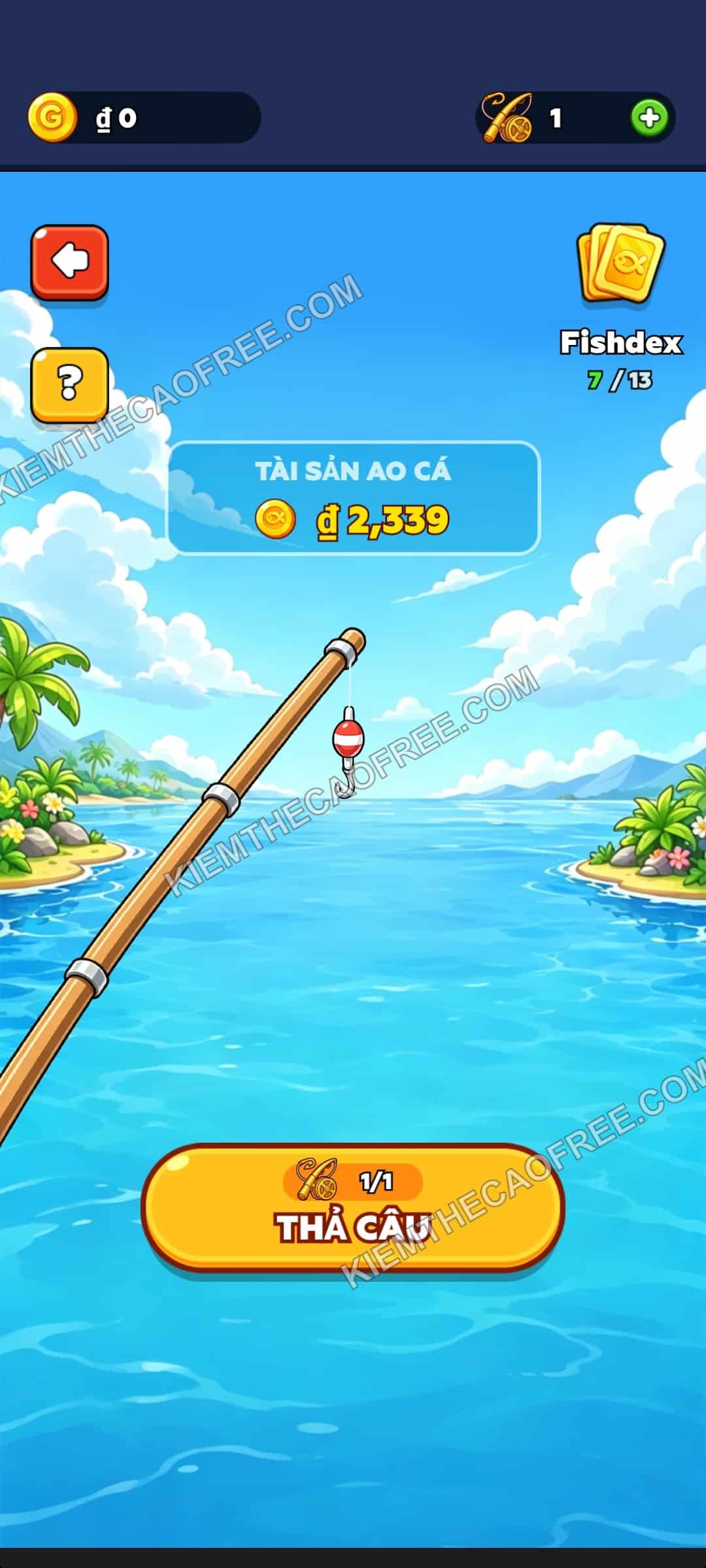 Hoạt động chơi game câu cá kiếm tiền vàng và bán cá trong App Ocean Merge. Hoạt động chơi game câu cá kiếm tiền vàng và bán cá trong App Ocean Merge.